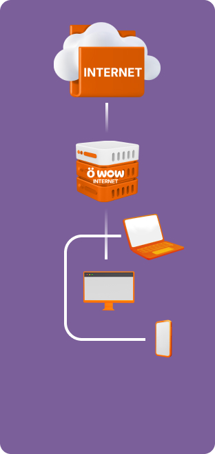 Imagen que describe el servicio de fibra óptica punto a punto