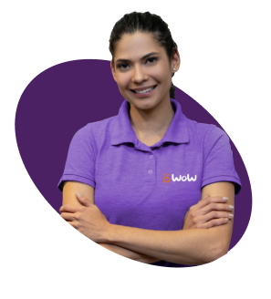 una chica del equipo de WOW